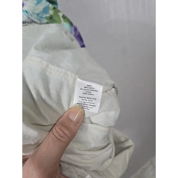 Talbots Garden Party Dress Women's 8P Floral Pleated Fit Flare Sleeveless Lined - Picture 5 of 9